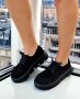 Равни обувки - черен велур - BZ7, снимка 1 - Дамски ежедневни обувки - 42830854