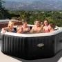 Надуваемо джакузи Intex PureSpa Bubble Deluxe, 6 места, 140 въздушни струи, тъмно сиво, снимка 2