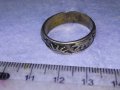 Стар СРЕБЪРЕН ВИНТИДЖ АРТ ПРЪСТЕН ОКСИДИРАНО СРЕБРО 925 Тип ХАЛКА ОРНАМЕНТИРАН със СЛЪНЦА 39907, снимка 4