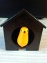 Декоративна дървена къщичка с пиленце, снимка 7