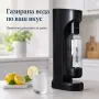 Черен сатуратор за газирана вода с бутилка 1,1 л, снимка 7