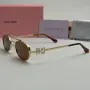 Дамски слънчеви очила MiU MiU овални черно кафяво златно нови с UV400 защита, снимка 6