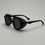 Слънчеви очила Aviator черни нови с мрежа и UV400 защита, снимка 2