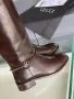 Gucci Луксозни Кожени Дамски Ботуши В Кафяво С Елегантен Детайл Код SEM-755, снимка 5