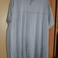 Дамска сива тюлена риза с яка, снимка 2 - Ризи - 42150504