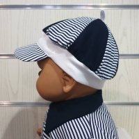 Нов бебешки сет/лот: моряшко комплектче и шапка, за възраст 6-9 месеца, снимка 7 - Комплекти за бебе - 30325669