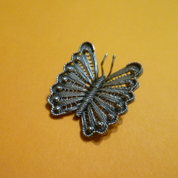 Сребърна брошка Пеперуда, снимка 4 - Други - 44568308