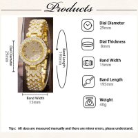 Луксозен комплект с часовник гривна колие пръстен и обеци, снимка 2 - Гривни - 44303502