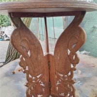 Стара декоративна  дървена маса , снимка 3 - Други ценни предмети - 42222828