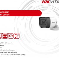 4в1 Hikvision DS-2CE16H0T-ITPFS2 5 Mегапиксела AoC Микрофон EXIR IR 25 Mетра Нощно Виждане