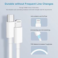 Ново Зарядно устройство за iPhone щепсел и кабел 2 метра Айфон Адаптер, снимка 3 - Аксесоари за Apple - 40603707