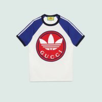 GUCCI x ADIDAS Logo Print Jersey Мъжка Тениска size M, снимка 2 - Тениски - 42381221
