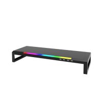 Стойка за монитор за бюро Marvo DZ01 с 4 USB порта и RGB Подсветка 520 x 198 x 80 мм, снимка 2 - Друга електроника - 40772883