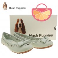 ПРОМО 🍊 HUSH PUPPIES 36 номер 🍊 Дамски балерини от ест. кожа PALE BLUE нови с кутия, снимка 1 - Дамски ежедневни обувки - 14391187