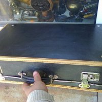 Стар чехословашки куфар от кожа и мукава, снимка 3 - Антикварни и старинни предмети - 36753212