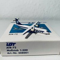 ATR-72 LOT самолет - мащаб 1:500 на HERPA Wings моделът е нов в кутийка, снимка 2 - Колекции - 29574584
