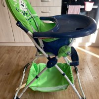 Детско зелено сгъваемо  столче стол за хранене , снимка 3 - Столчета за хранене - 44163227