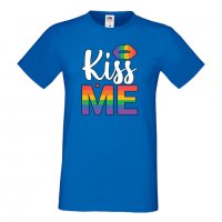  Мъжка тениска Kiss Me multicolor Прайд,Празник.Повод,Изненада, снимка 2 - Тениски - 37102936