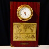Западно Германски корабен часовник,карта за световно време по Гринуич. , снимка 1 - Антикварни и старинни предмети - 29491531