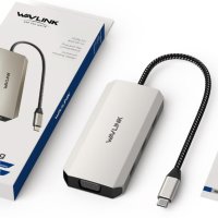 WAVLINK USB C Quad Display Hub, 7-в-1 докинг станция за лаптоп, снимка 9 - Кабели и адаптери - 44217823
