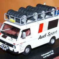 Колекционерски метален Rally сервизен бус Volkswagen LT35 Audi Sport , снимка 3 - Колекции - 39384011