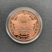 1 oz медна монета - St Gaudens Walking Liberty, снимка 4 - Нумизматика и бонистика - 44352726