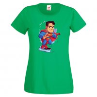 Дамска тениска DC Superman Star Wars Игра,Изненада,Подарък,Геймър,, снимка 7 - Тениски - 36788599