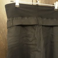 Къс черен панталон висока талия , ефектна комбинация от плат и памук, снимка 9 - Къси панталони и бермуди - 37226492