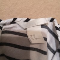 Нова блузка H&M черно бяла райе XS-S морски стил, снимка 4 - Корсети, бюстиета, топове - 36854156