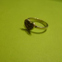 Сребърен пръстен - сърце, снимка 2 - Пръстени - 35422323