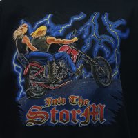 Нова мъжка тениска с трансферен печат Into The Storm, мотористи, светкавици, снимка 3 - Тениски - 28301072