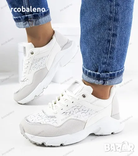 Дамски бели кецове Viale, снимка 1