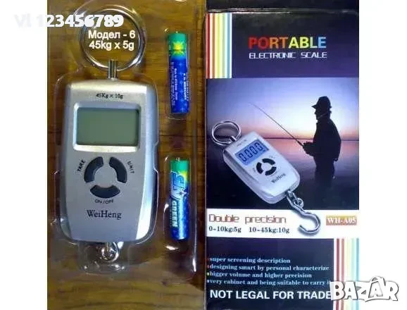Електронна везна, риболовна, кантар до 40 кг/5 гр, снимка 1