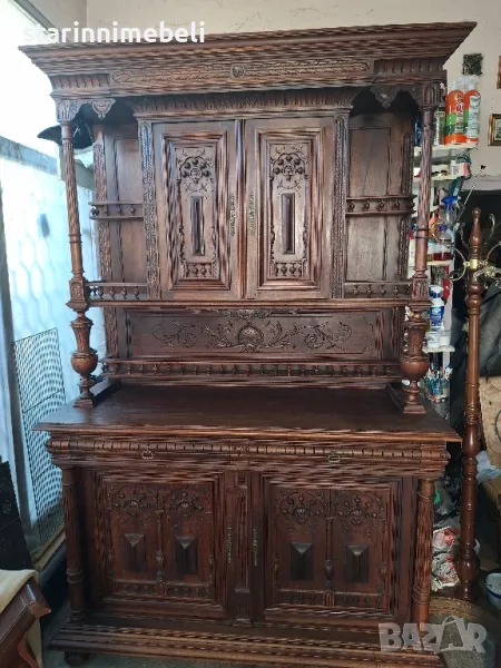 Антикварен дървен бюфет , снимка 1