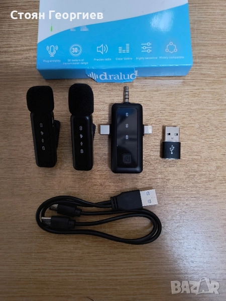 Чисто нов Безжичен микрофон Lavalier, снимка 1