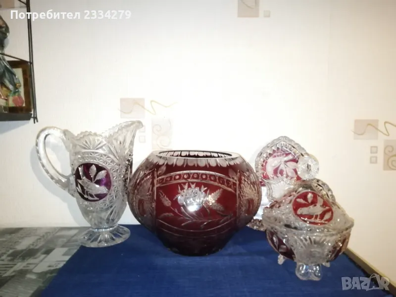 Стар немски блейкристал,,ХОФБАУЕР, колекция на Бъдс Рубин" Германия. 1985год. , снимка 1