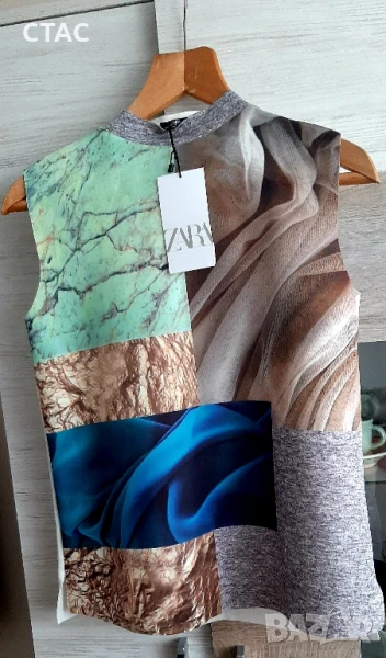 Нова,стилна и елегантна рокля и ефектна блуза ZARA, снимка 1