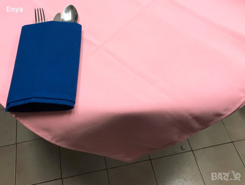Розови покривки и сини салфетки - текстилни - НОВИ !, снимка 1