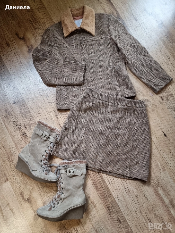 Дамски тоалет/костюм и ботуши (велур), снимка 1