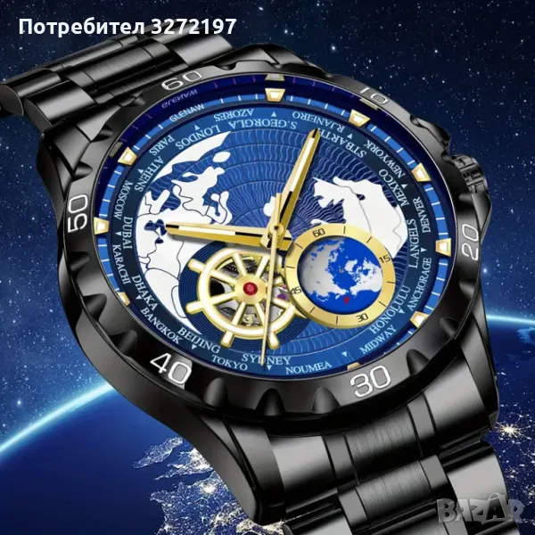 2024,GLENAW Луксозен мъжки автоматичен часовник,неръжд.стомана,водоустойчив, снимка 1