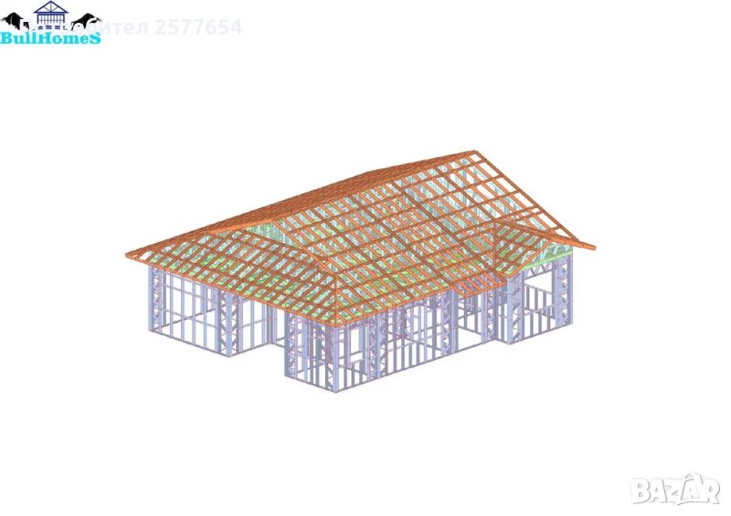 Къща,Бунгало,Преместваема къща,Сглобяеми къщи,Модулни,Жилищни-126,2м², снимка 1