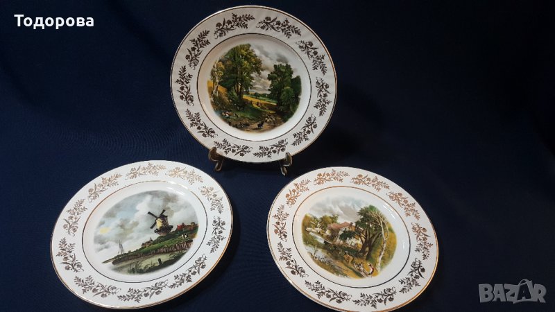 Лот от три броя порцеланови дизайнерски чинии, снимка 1