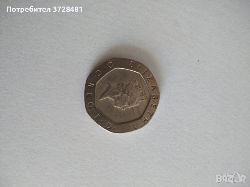 Британска Монета 20 pence от 1990, снимка 1