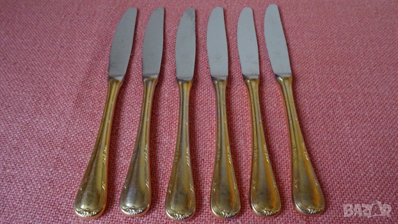 Solingen Besteck 18 10 Hartvergoldet 23 24 Karat Solingen KUPPELS BESTECK , 18/10 HARTVER GOLDET 23/24 KARAT комплект 6