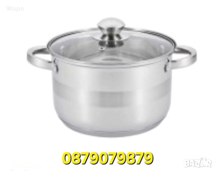 Тенджера VOLTS Ф20см./3.9л със стъклен капак, снимка 1