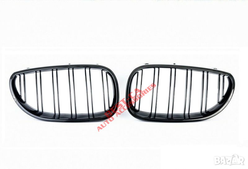 Черни двойни бъбреци решетки пиано лак за БМВ / BMW E90 E91 facelift (09.2008 - 10.2013) тим М3, снимка 1