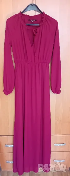 Дълга рокля бордо, снимка 1