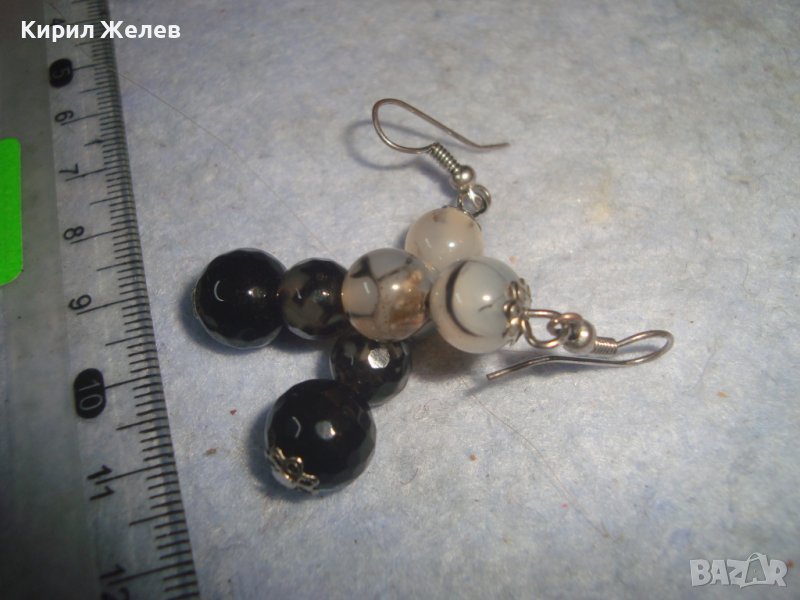 ФЕШЪН АРТ ХЕНД МЕЙД ОБЕЦИ от ПОЛИРАНИ ПОЛУСКЪПОЦЕННИ КАМЪНИ 29849, снимка 1