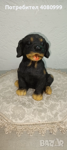 Фигурка ротвайлер, клей мисля, снимка 1