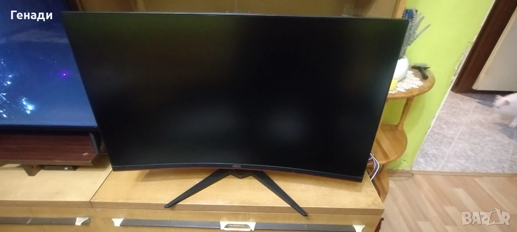 AOC 32" CQ32G 144hz 2560x1440p 2k VA curved, снимка 1